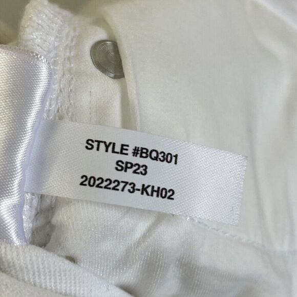 J.CREW Jeans Women 32 Demi Boot Crop NEW 9" Rise White Raw Hem Stretch BQ301 - Picture 14 of 15